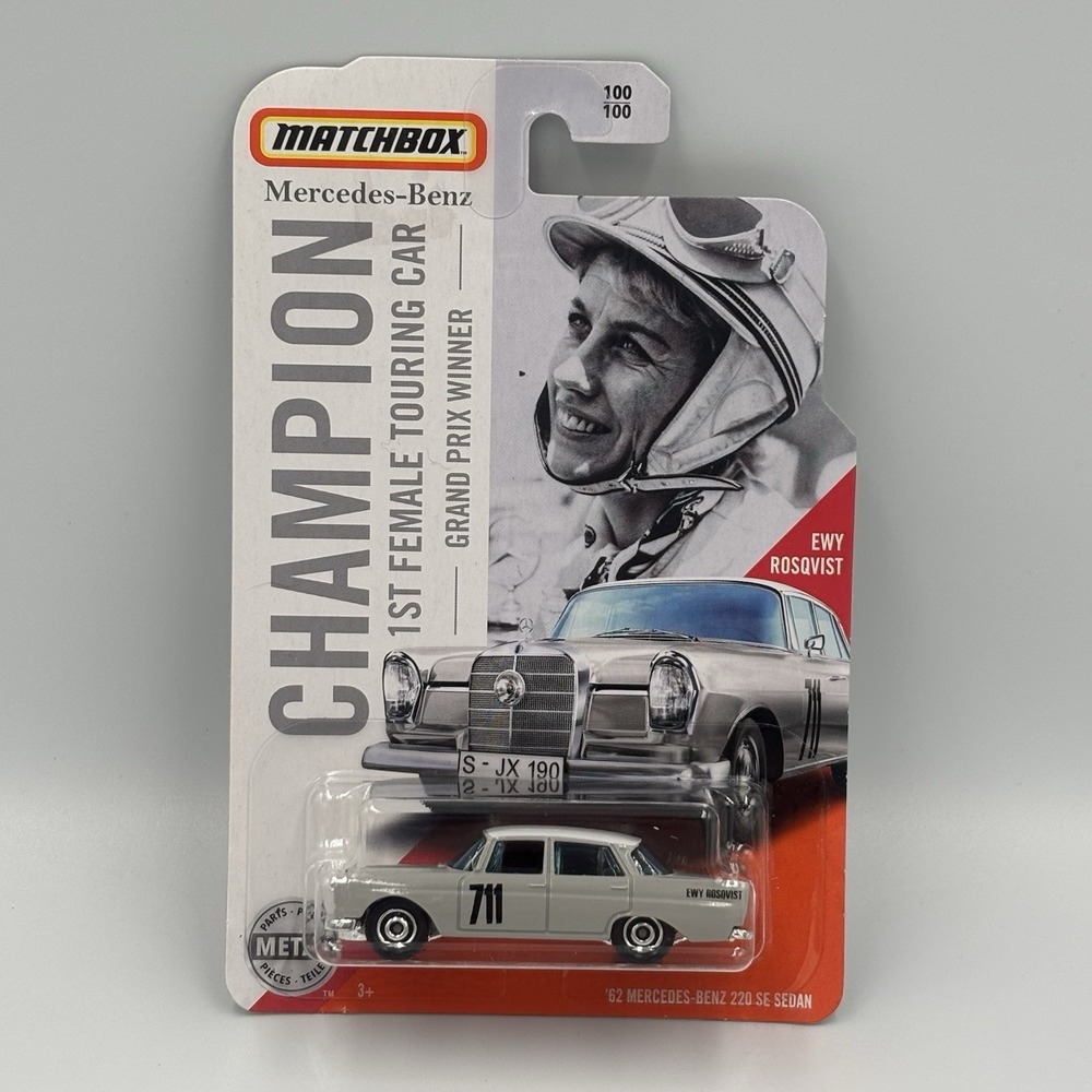 Matchbox Champion 1st Female Touring Car '62 Mercedes-Benz 220‎ SE Sedan 100/100